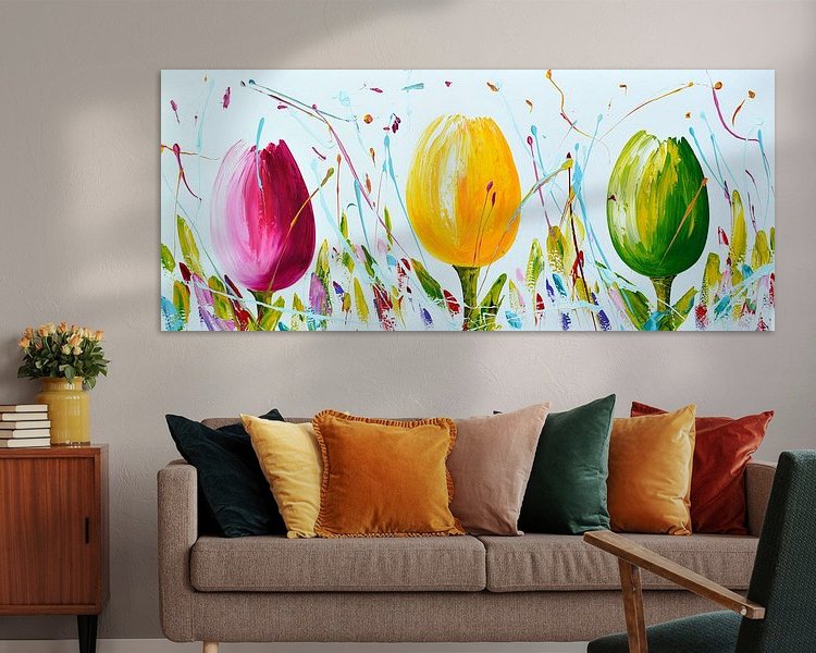 Voorbeeld van het werk in een kamer