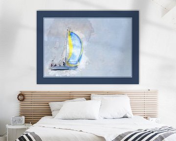 Sailing home (met passe-partout) van Art by Jeronimo