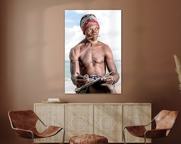 Der Strandmann, Dar es Salaam, Tansania von Jeroen Middelbeek
