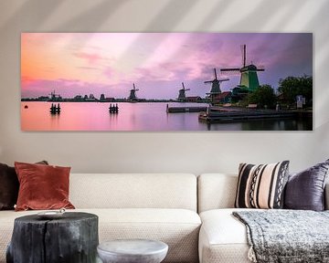 Dutch Windmills Panorama (wide) von Matthijs Veltmeijer