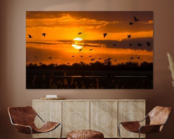 Voorbeeld van het werk in een kamer