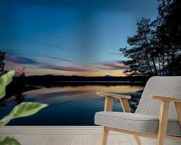 Zonsondergang in Zweden van Sjoerd van der Wal Fotografie