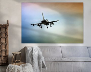 Eurofighter kleurrijke hemel van Jan Brons