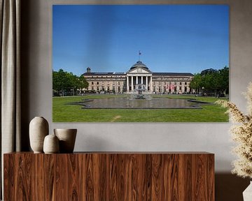 Wiesbaden : Le Kurhaus avec le parc Bowling Green sur Torsten Krüger