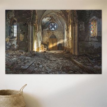 Kirche mit Lichtstrahl