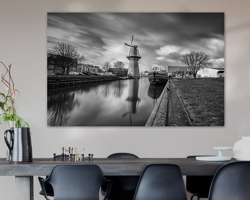 Nolet mill Schiedam in black and white by Ilya Korzelius