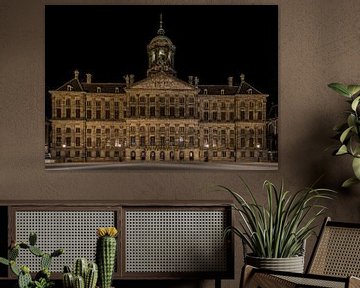 Royal Palace Dam Square Amsterdam at night sur Mario Calma