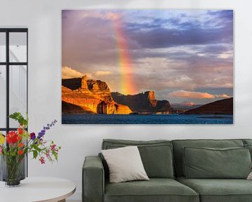 Rainbow over Padre Bay, Lake Powell, Utah by Henk Meijer Photography
