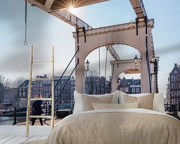Skinny Bridge (Magere Brug), Amsterdam by John Verbruggen
