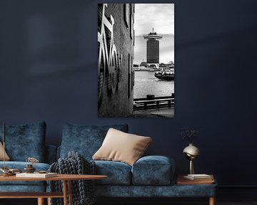 Shelltoren Amsterdam Zwart-Wit van PIX STREET PHOTOGRAPHY