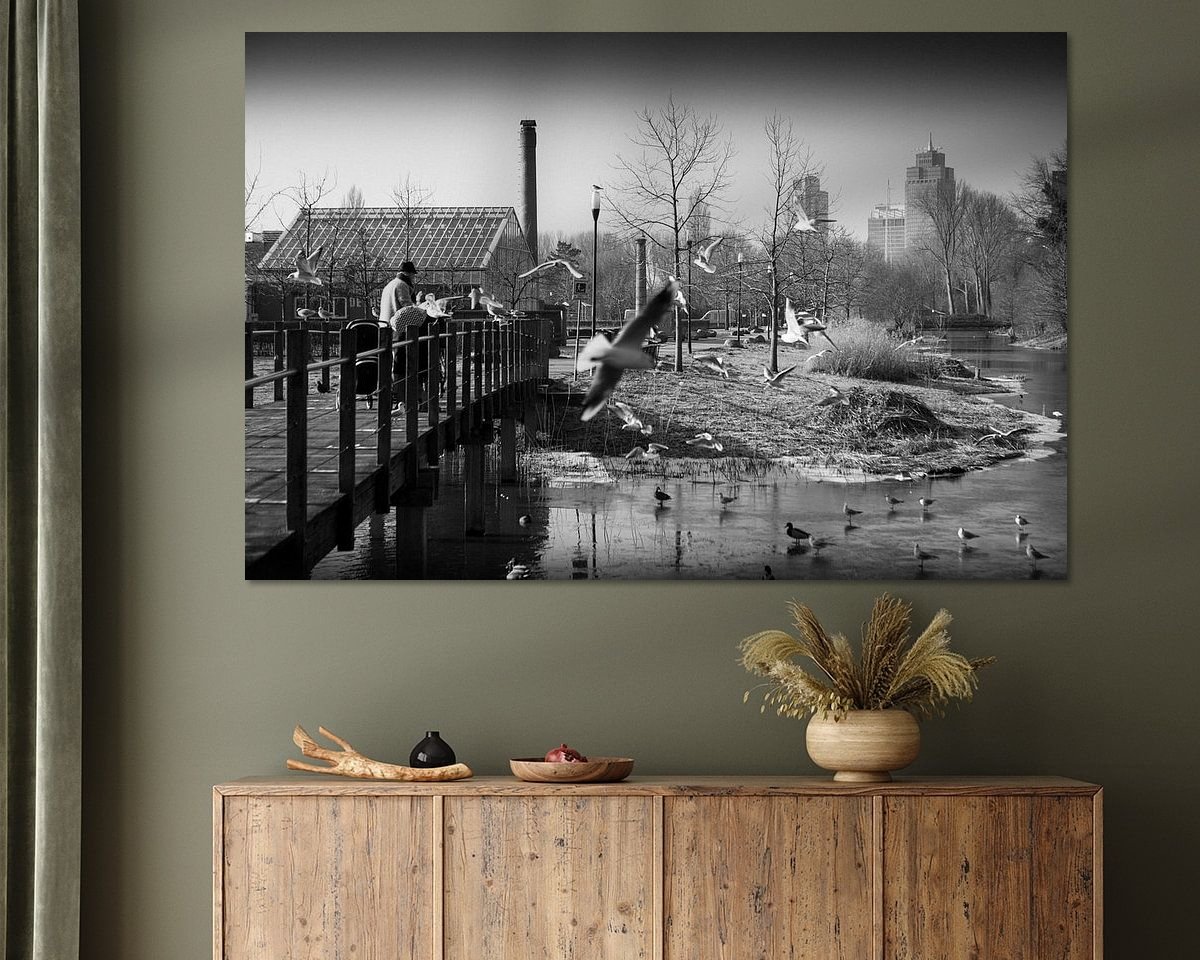 Voorbeeld van het werk in een kamer