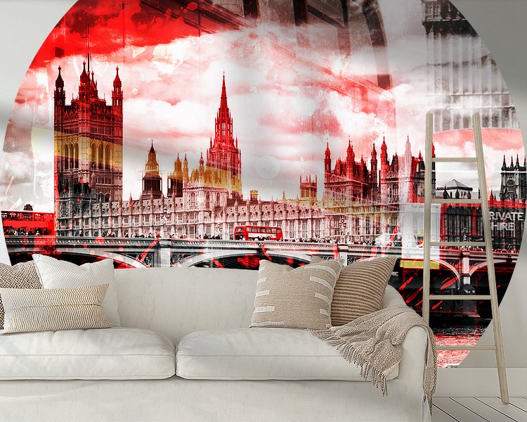 Voorbeeld van het werk in een kamer