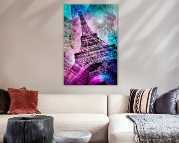 Pop Art Eiffel Tower by Melanie Viola