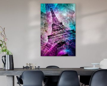 Pop Art Eiffeltoren van Melanie Viola