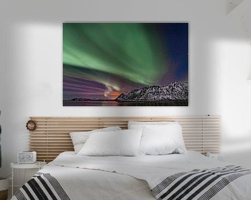 Aurora Borealis,het Noorderlicht boven de Lofoten,Noorwegen. von Tilly Meijer