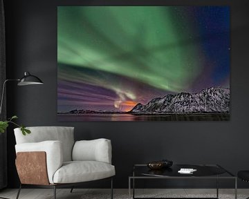 Aurora Borealis,het Noorderlicht boven de Lofoten,Noorwegen. von Tilly Meijer
