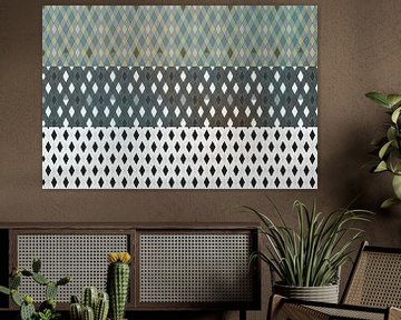 Graphic pattern, diamond by Rietje Bulthuis