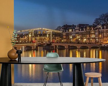 Amsterdam by Night- Magere Brug and the Amstel - 1 by Tux Photography