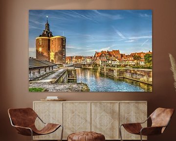 The Gate of Enkhuizen by Day by Frans Blok