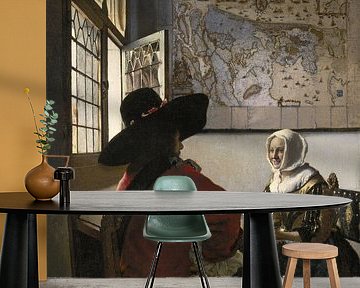 Johannes Vermeer. De soldaat en het lachende meisje