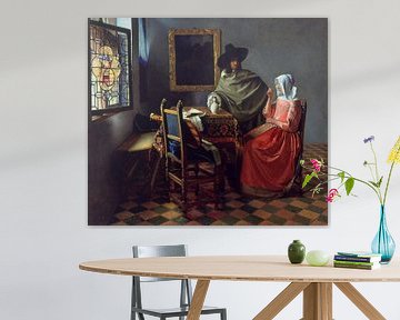 Herr und Dame beim Wein - Jan Vermeer