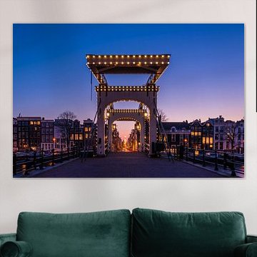 Skinny Bridge (Magere Brug), Amsterdam at night