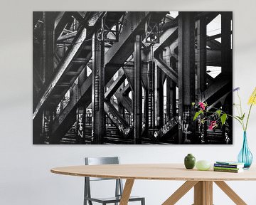 Steel Beams Railroad Bridge by Jan Brons