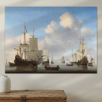 Hollandse schepen op een kalme zee