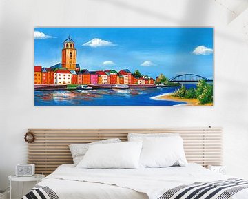 Deventer Skyline gemalt von Kunst Company