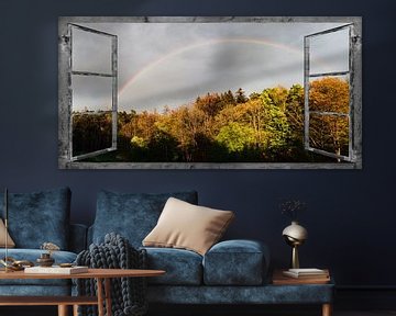 Fensterblick - Regenbogen von Christine Nöhmeier