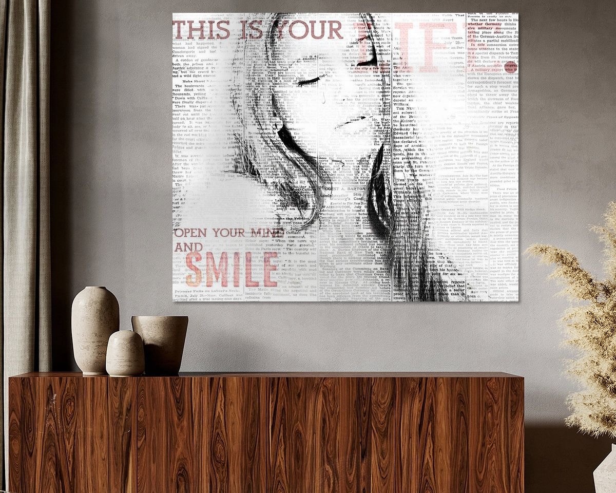 Voorbeeld van het werk in een kamer