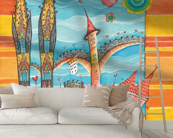 Voorbeeld van het werk in een kamer