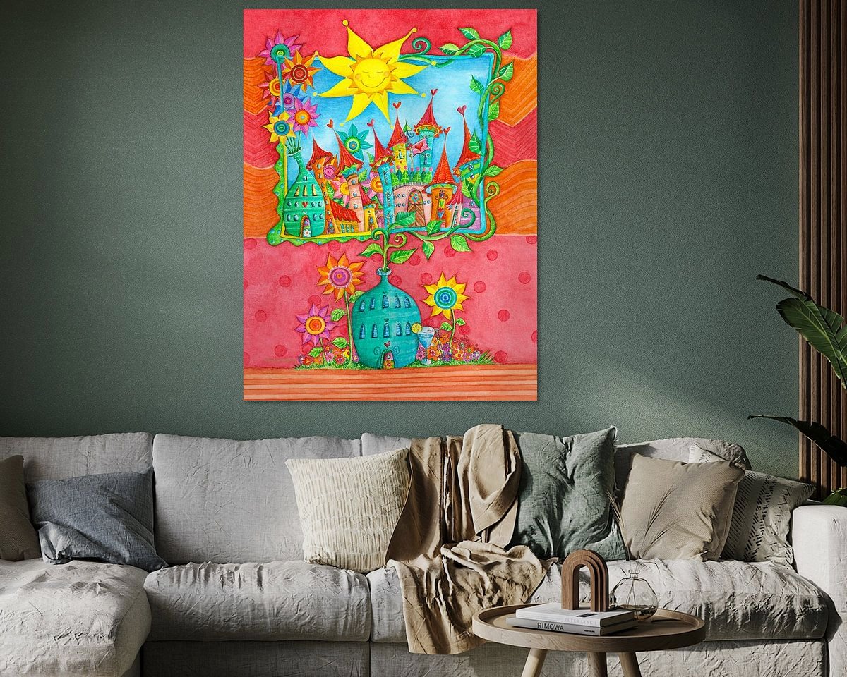 Voorbeeld van het werk in een kamer