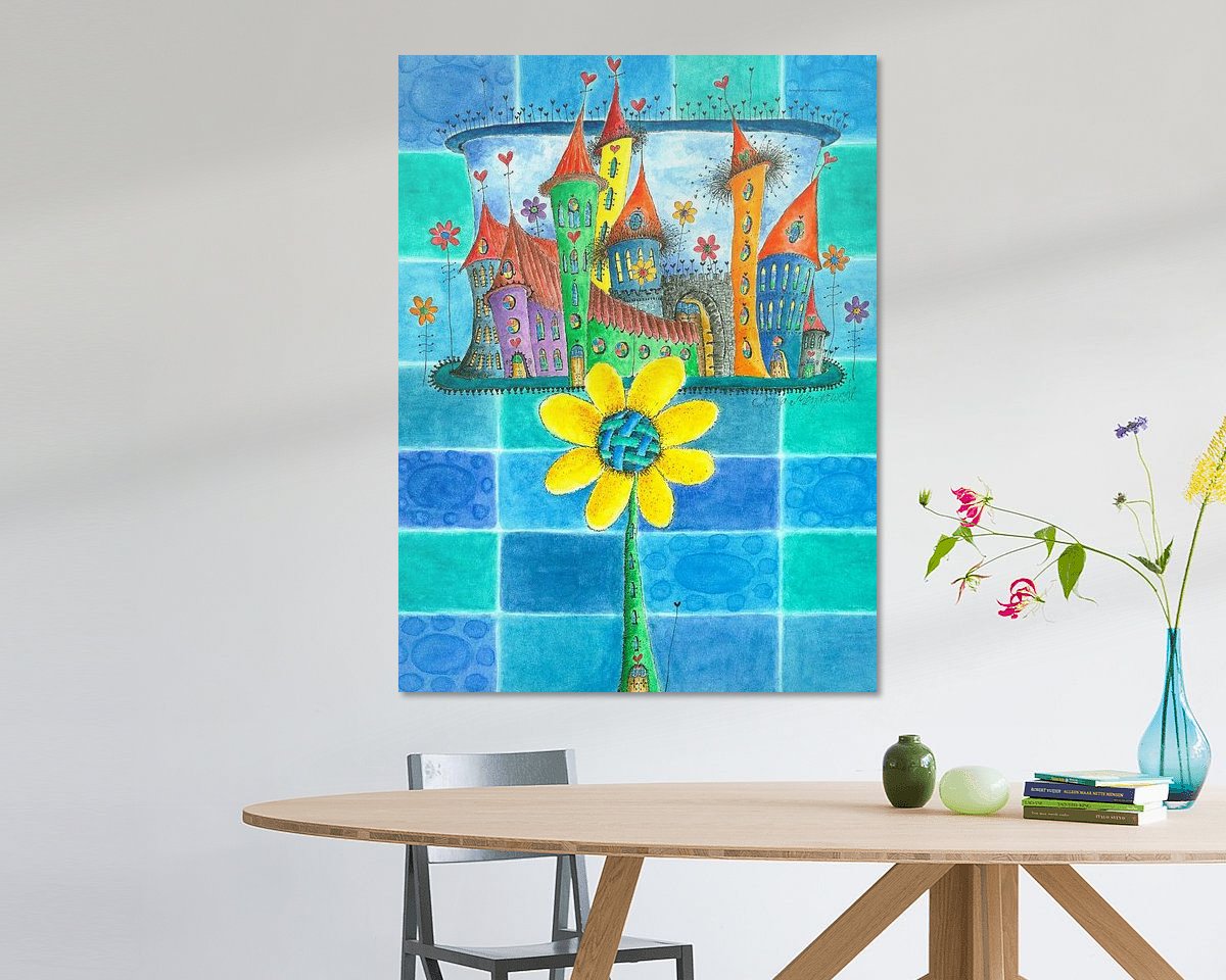 Voorbeeld van het werk in een kamer
