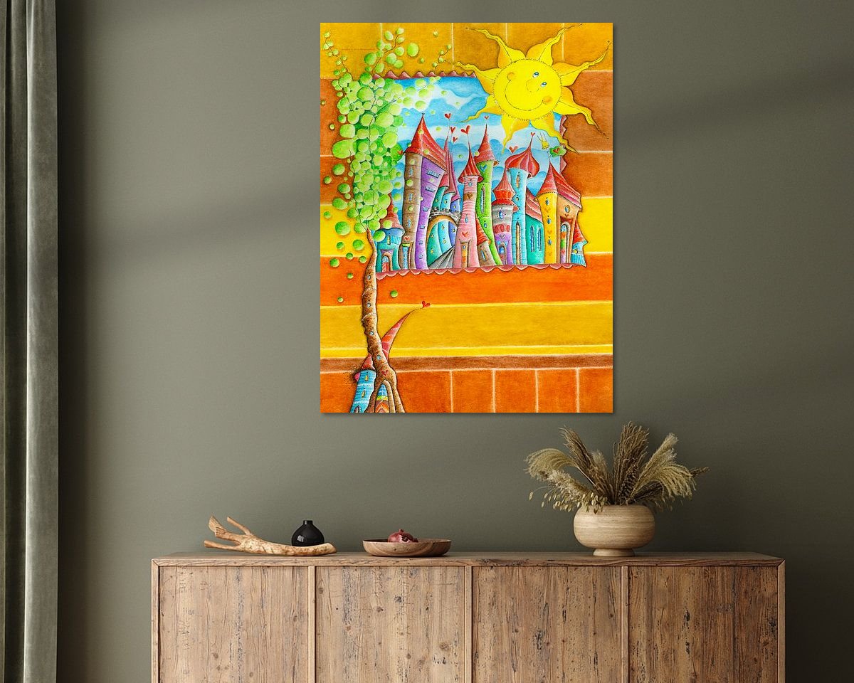 Voorbeeld van het werk in een kamer