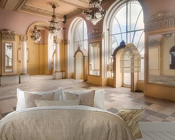 Spiegel Kamer in Casino Constanta. van Roman Robroek - Foto's van Verlaten Gebouwen