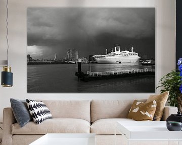 ss Rotterdam in zwart-wit van Rdam Foto Rotterdam