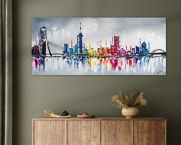 Skyline Rotterdam  von Artflow Schilderijen