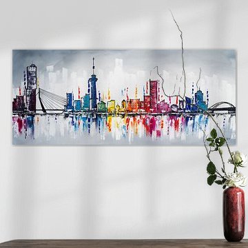 Rotterdam skyline  by Artflow Schilderijen