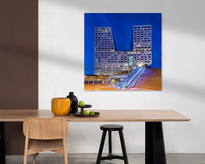 Beispiel: Stadskantoor, Utrecht in het blauwe uur von John Verbruggen