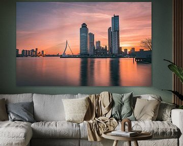 Rotterdam Sunrise van Maikel Claassen Fotografie