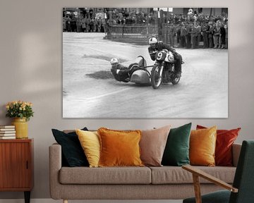 Norton sidecar racer by Timeview Vintage Images