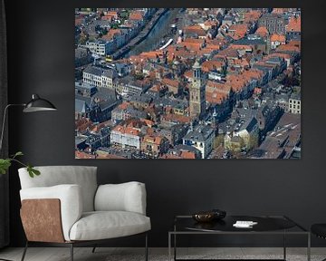 Vue aérienne de Kampen aux Pays-Bas sur Sjoerd van der Wal Photographie