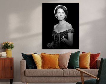 Film noir scene met beauty dish en haarlicht