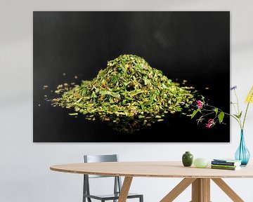 Mixed dried herbs with thyme, oregano, Basil, rosemary, parsley  by Sjoerd van der Wal Photography