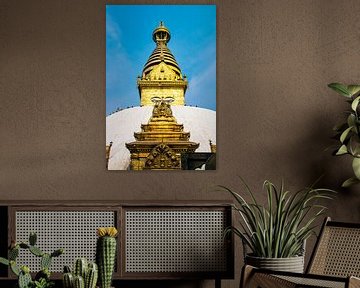 Stupa of Swayambhunath, Kathmandu, Nepal by Rietje Bulthuis