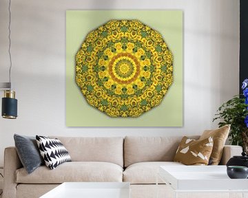 Zonnebloemen Mandal (Natuur Mandala) van RaSch-BS_Design
