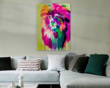 Lion Colourful van Felix von Altersheim