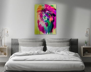 Lion Colourful von Felix von Altersheim