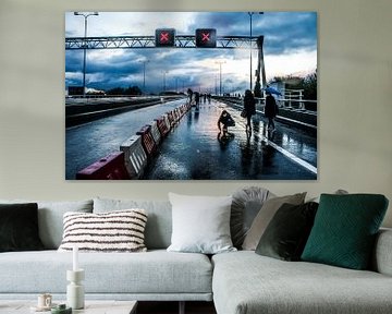 Flaneren over de A 13 | Rotterdam | 16-4-2016 van Shui Fan